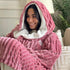 Snuggs Blanket Robe Engraved Lines Cashmere